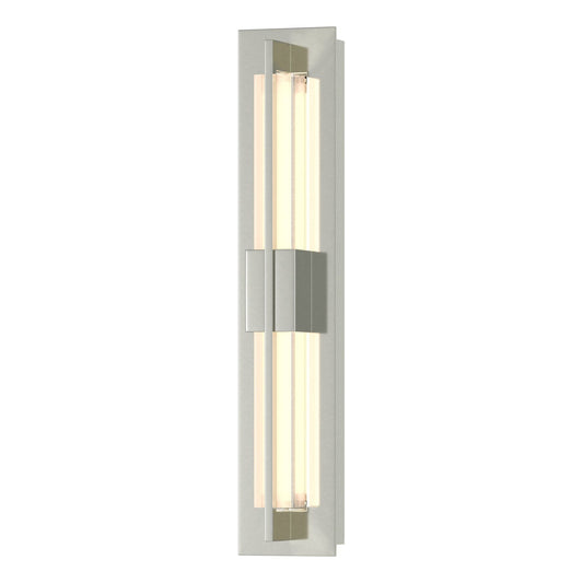 Double Axis Small Sconce LED Clear Glass (ZM) in Sterling