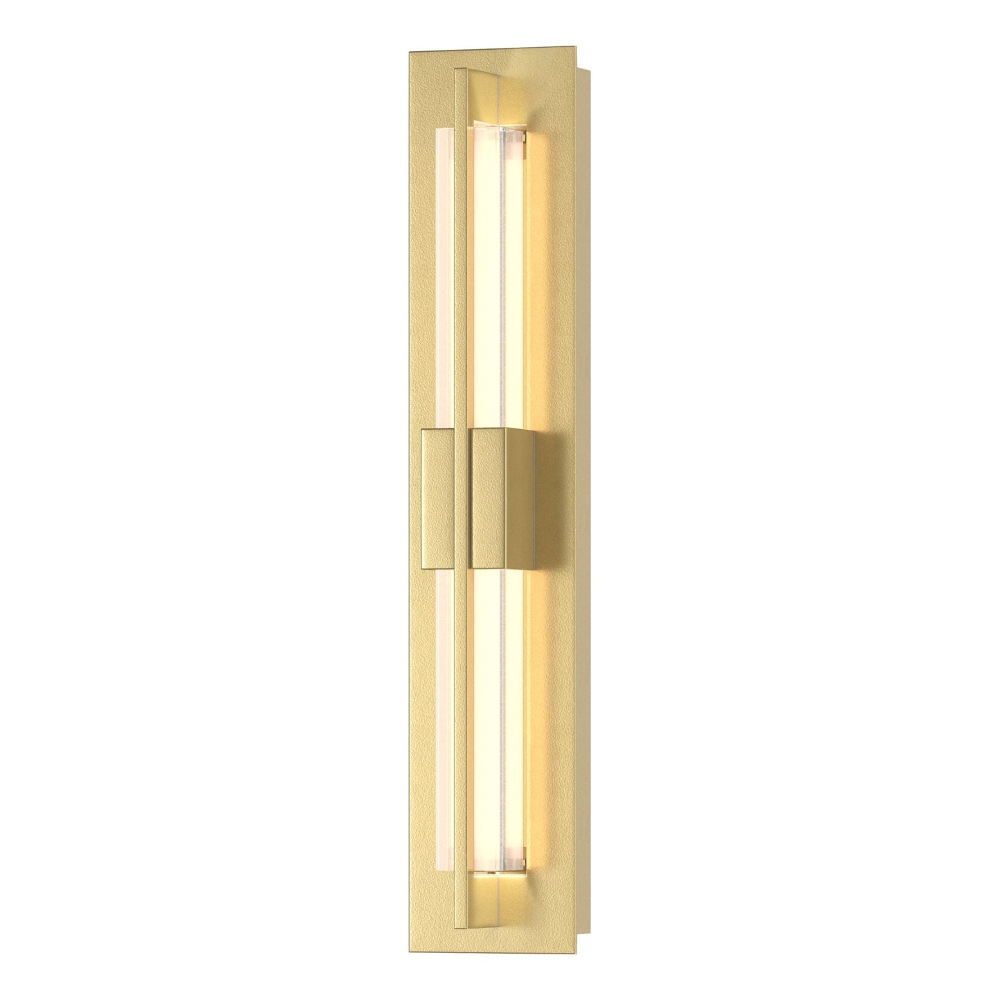Double Axis Small Sconce LED Clear Glass (ZM) in Modern Brass
