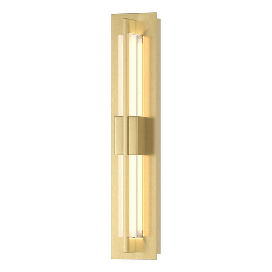Double Axis Small Sconce LED Clear Glass (ZM) in Modern Brass