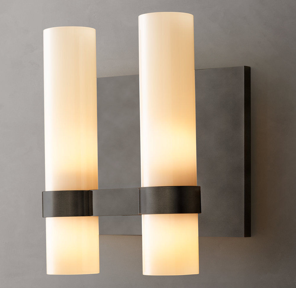 Ravelle Opal Glass Twin Wall Sconce