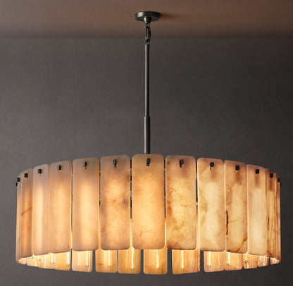 Calamette Onyx Round Chandelier 48"