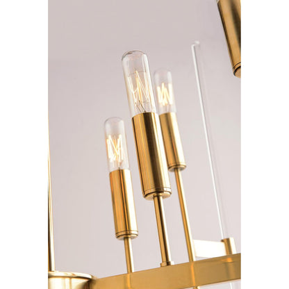 Bari 12-Light Chandelier in Aged Brass 24L x 24W x 26.5H
