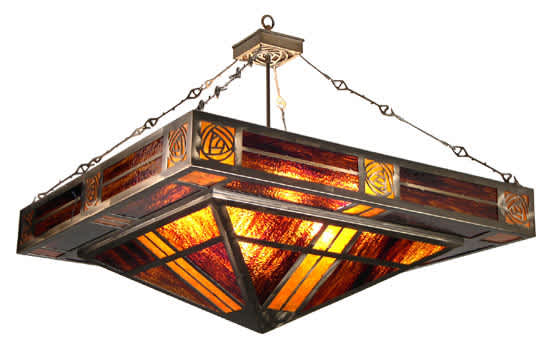 8 Light 51" Wide Pendant with Handmade Shade