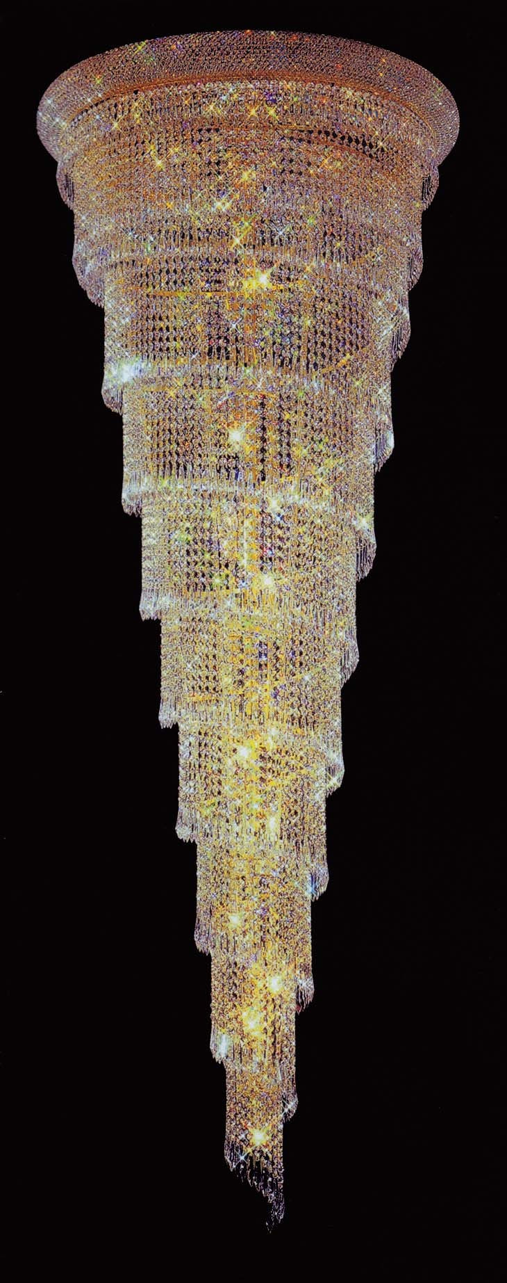 Entryway chandelier / foyer spiral crystal chandelier