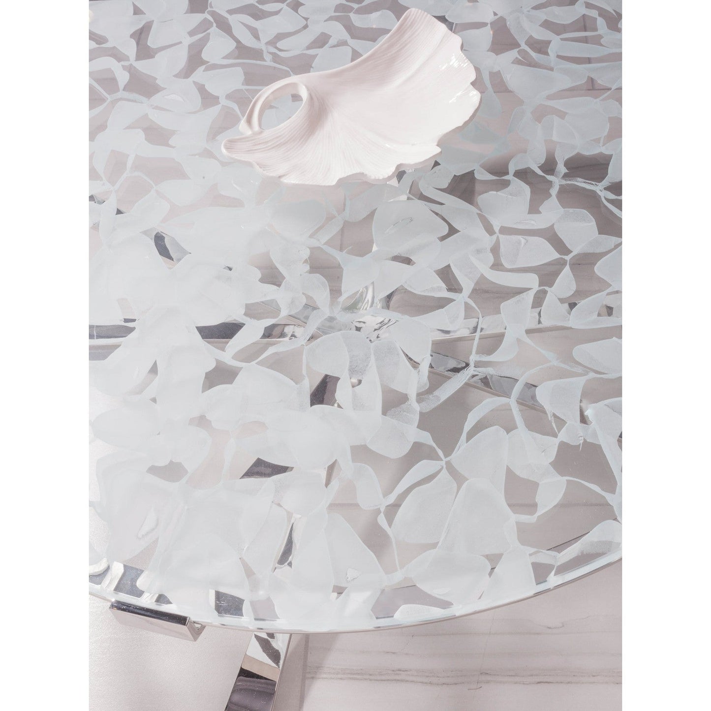 Artistica Home Signature Designs Snowscape Round Cocktail Table Clearance