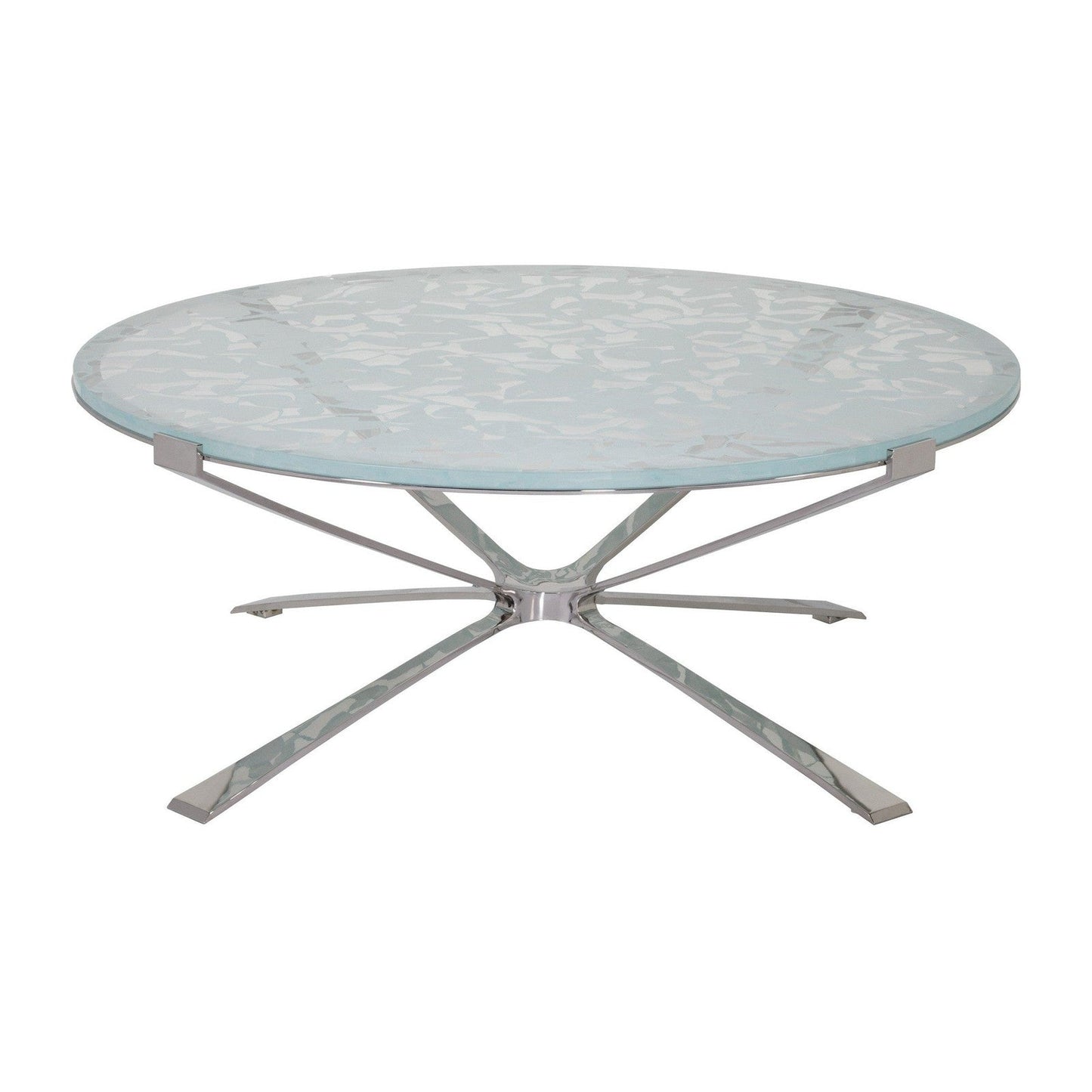 Artistica Home Signature Designs Snowscape Round Cocktail Table Clearance