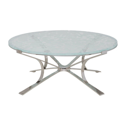 Artistica Home Signature Designs Snowscape Round Cocktail Table Clearance