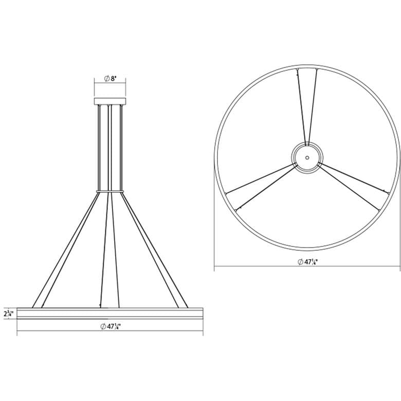 Double Corona 48" Wide Integrated LED Ring Chandelier with Acrylic Shades