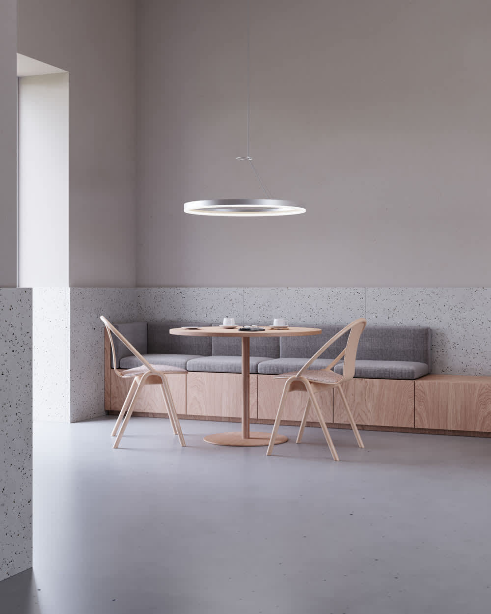 Corona 32" LED Pendant with Frosted Shade