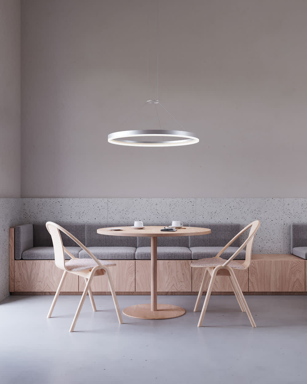 Corona 32" LED Pendant with Frosted Shade