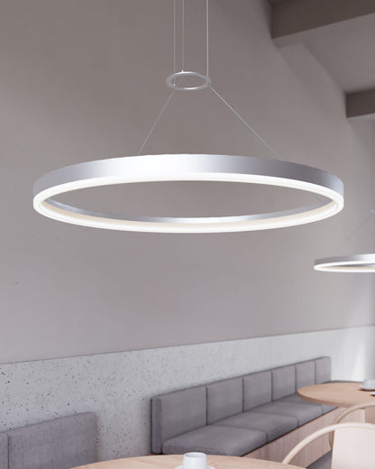 Corona 32" LED Pendant with Frosted Shade
