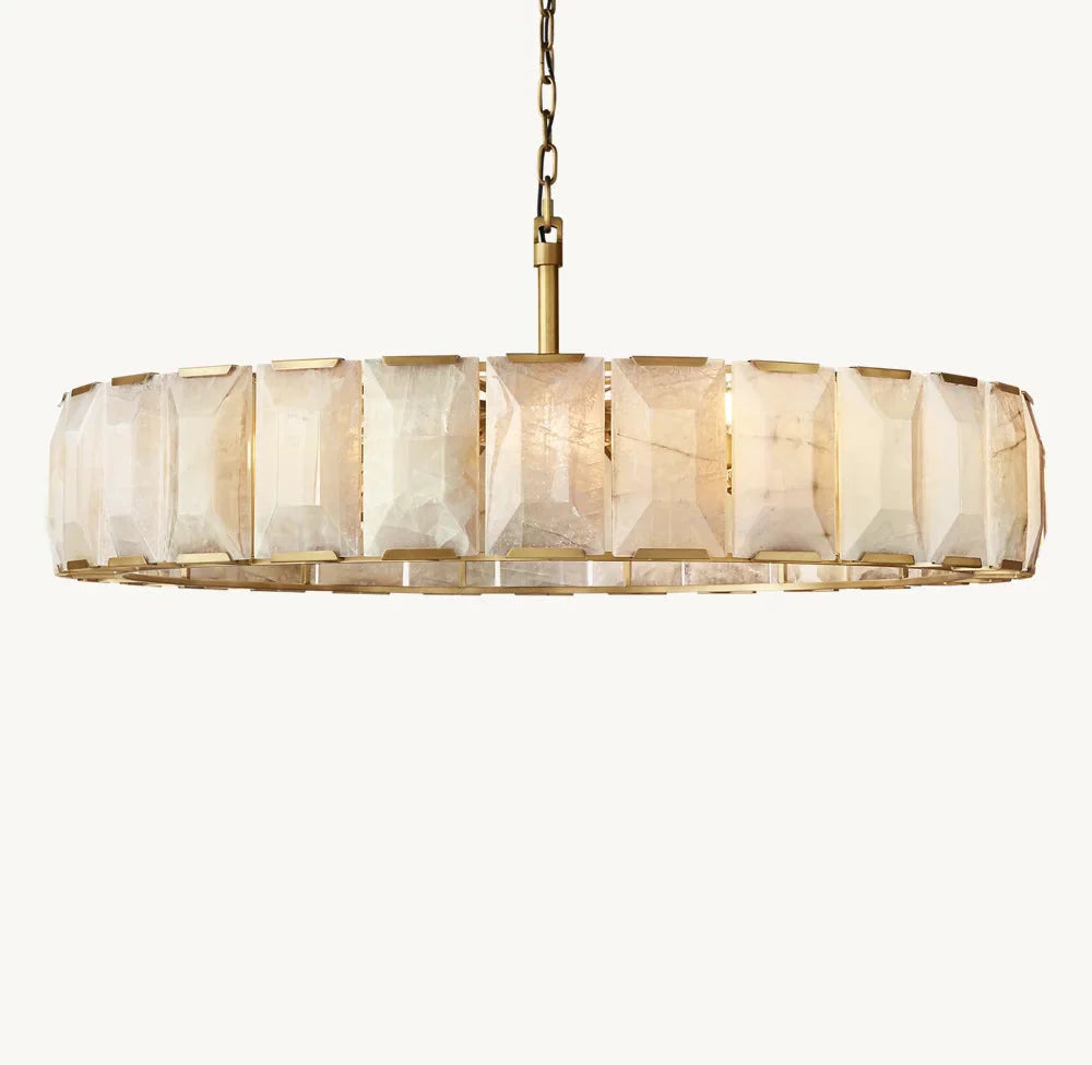 Harlowe Calcite Circular Chandelier 60"