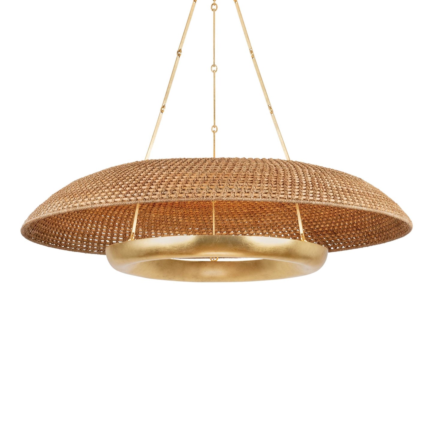 Oaklyn 6-Light Chandelier in Vintage Gold Leaf 48L x 48W x 11.75H