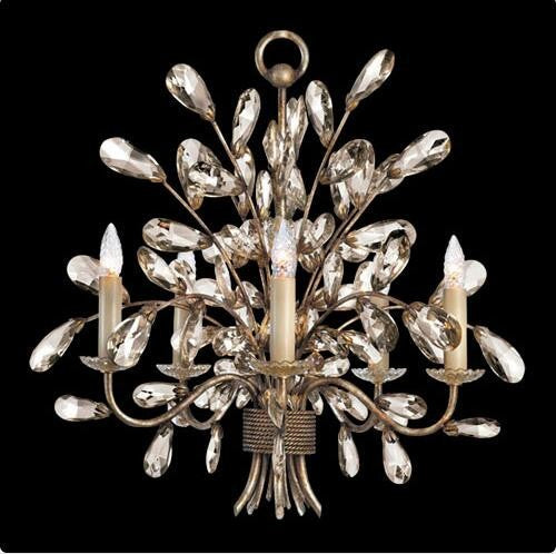 Five-Light Chandelier in Cool Moonlit Patina Finish