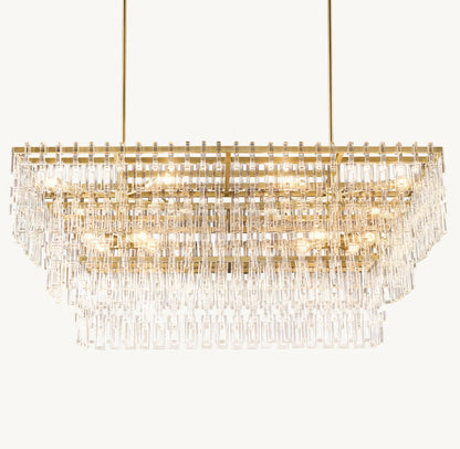 Marignan Tiered Rectangular Chandelier 60"