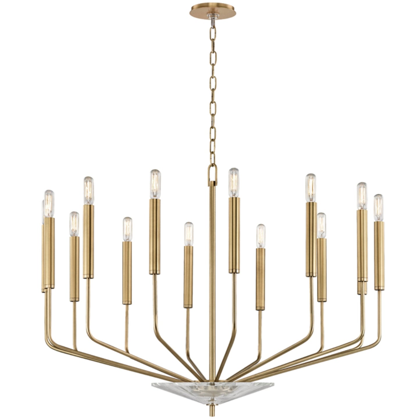 Gideon 14-Light Chandelier in Aged Brass 33.25L x 33.25W x 24.75H