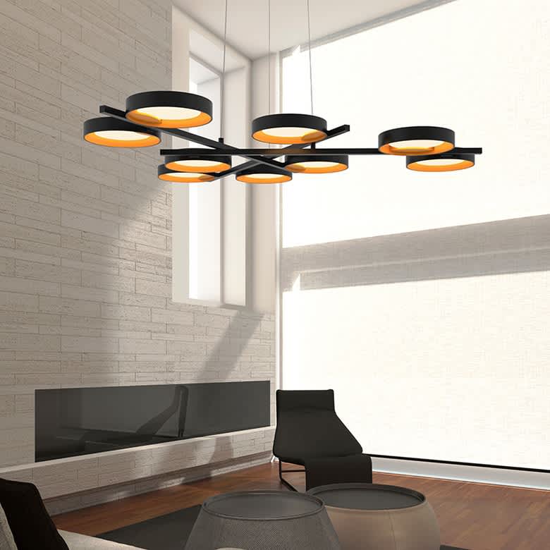 Light Guide Ring 9 Light 48-1/4" Wide Full Sized Pendant