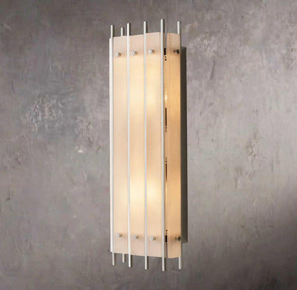 San Marcos Alabaster Grand Rectangular Wall Sconce