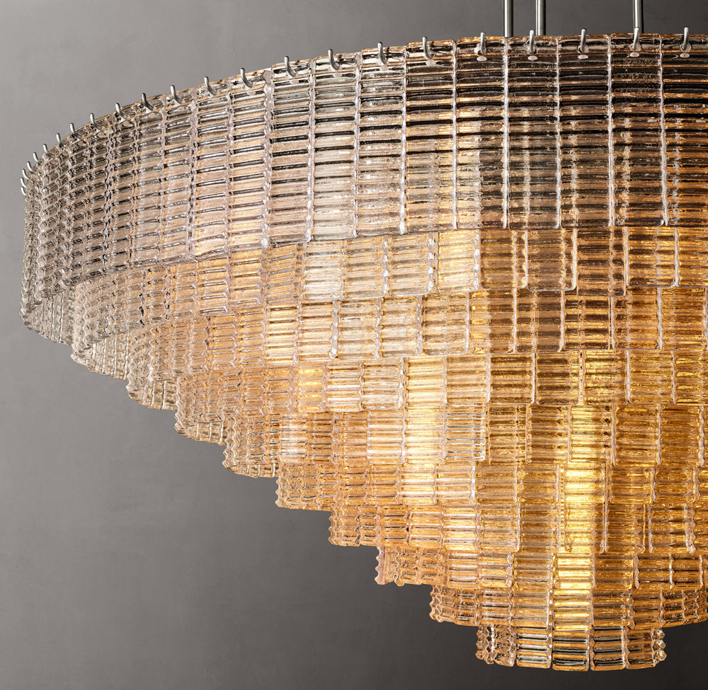 Sirene Clear Glass Round Chandelier 65"