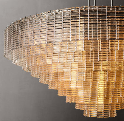 Sirene Clear Glass Round Chandelier 65"