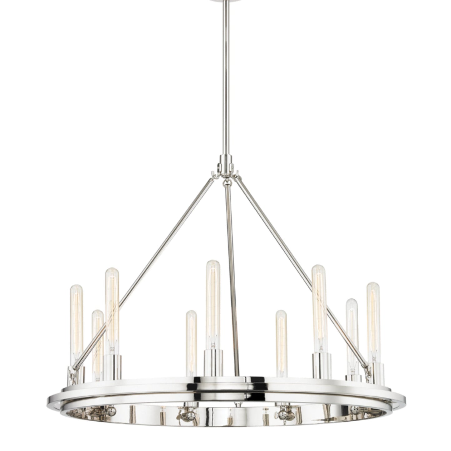 Chambers 9-Light Chandelier in Polished Nickel 32L x 32W x 28H