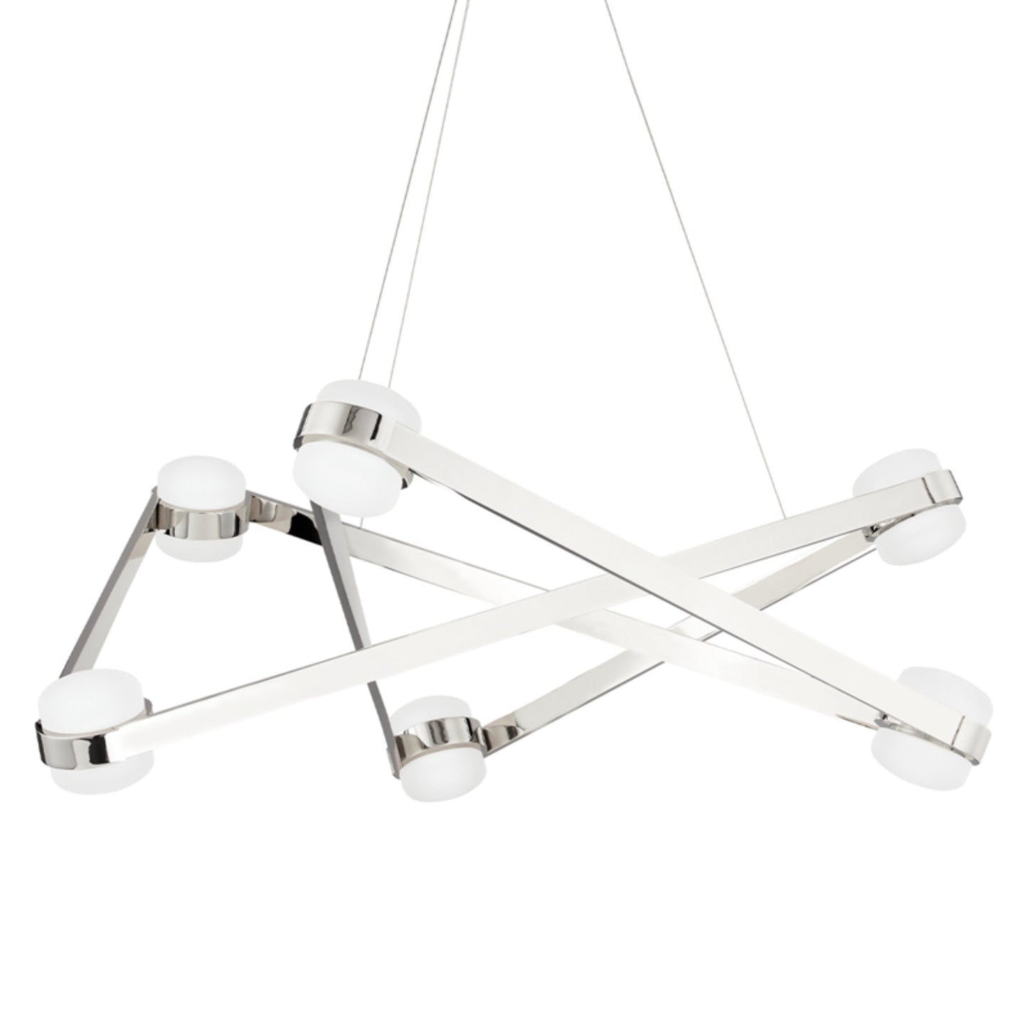 Orbit 6-Light Chandelier in Polished Nickel 38L x 38W x 13.75H