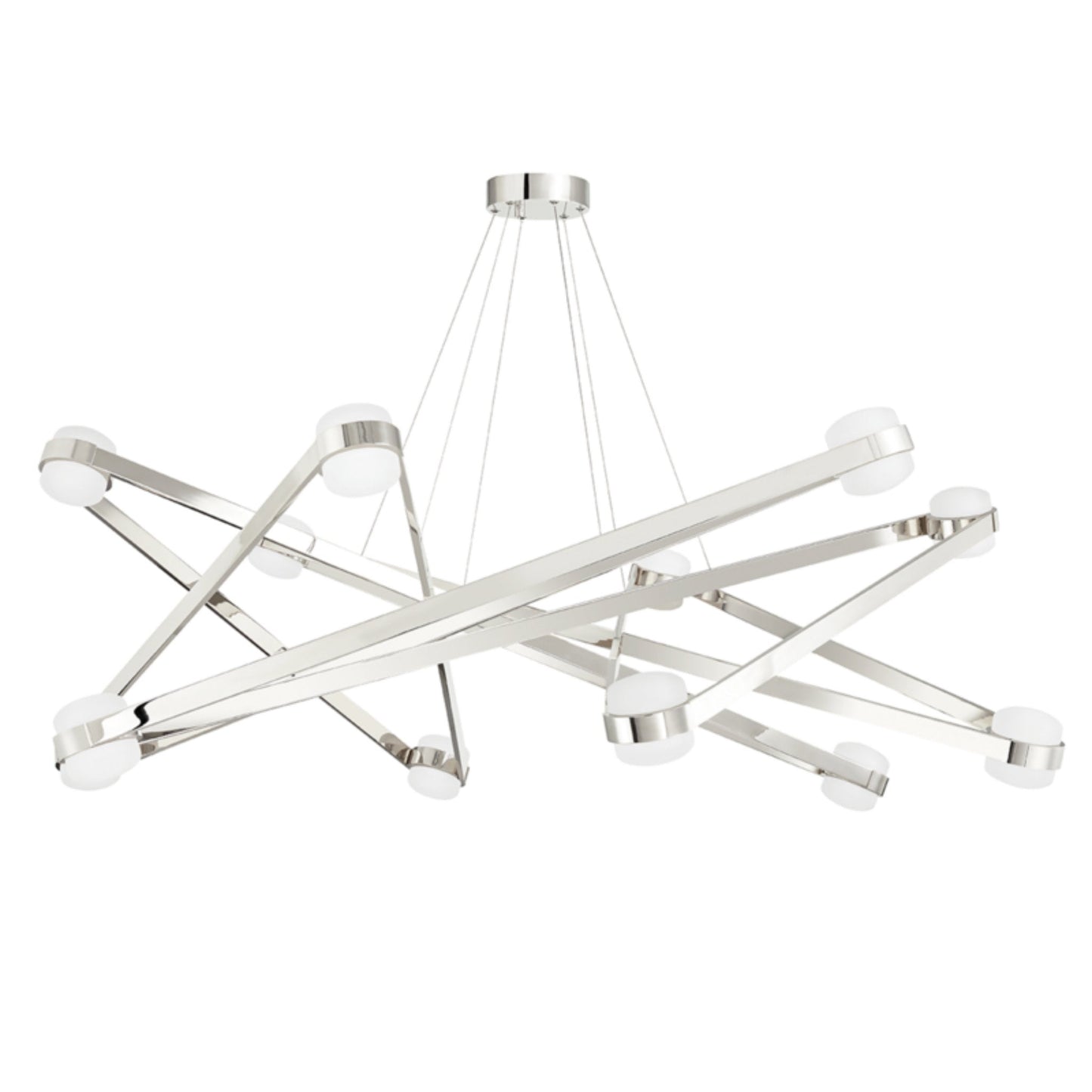 Orbit 12-Light Chandelier in Polished Nickel 56.125L x 56.125W x 16.825H