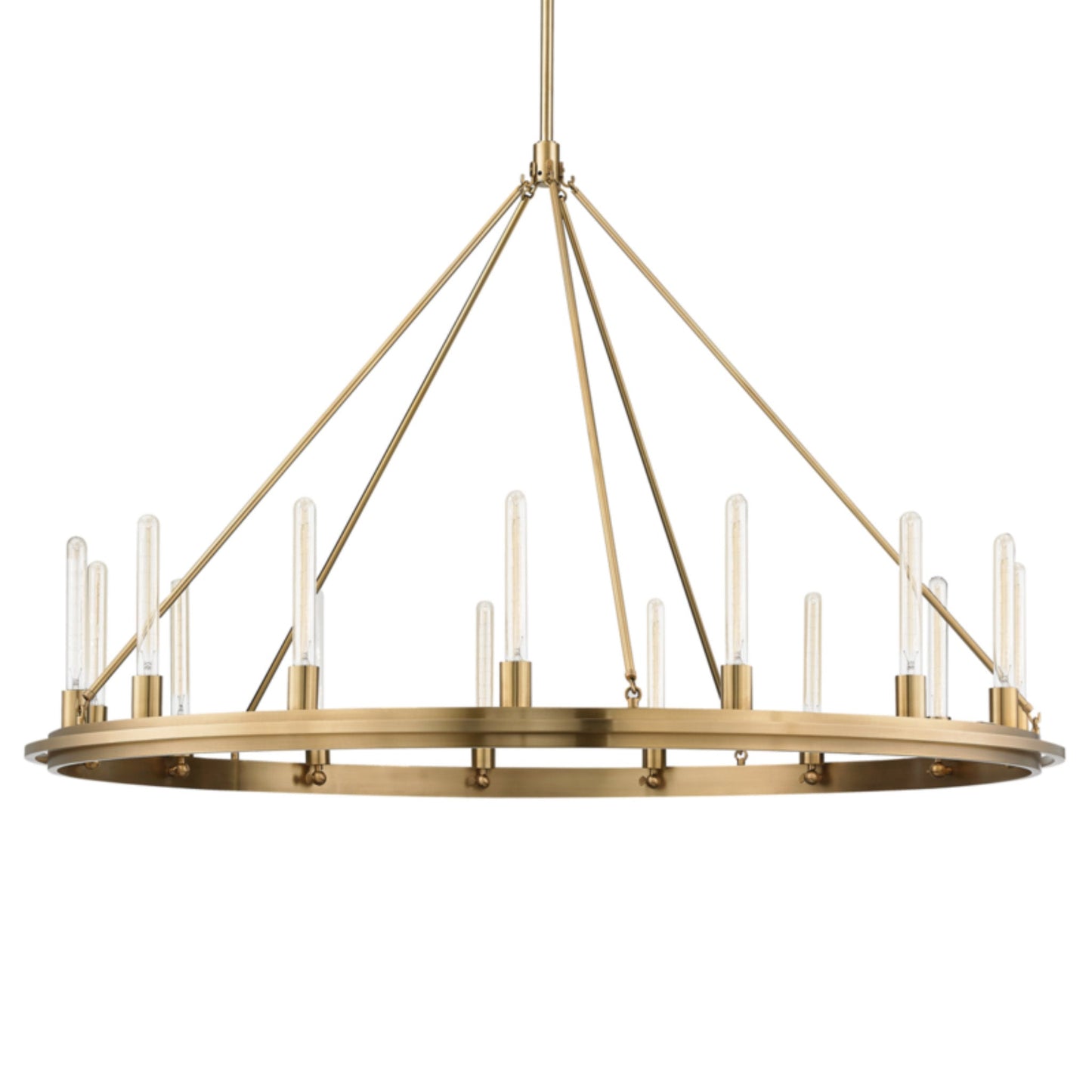 Chambers 15-Light Chandelier in Aged Brass 58.25L x 58.25W x 38.25H