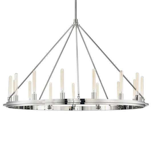 Chambers 15-Light Chandelier in Polished Nickel 58.25L x 58.25W x 38.25H