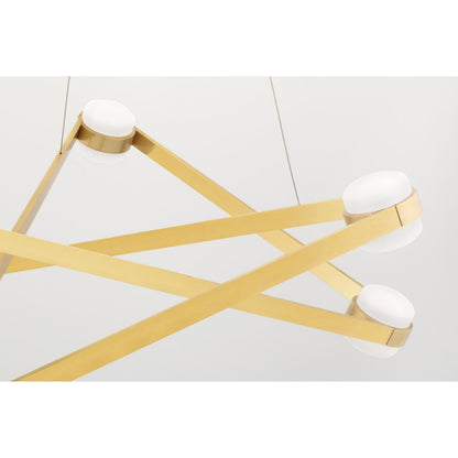 Orbit 12-Light Chandelier in Aged Brass 56.125L x 56.125W x 16.825H