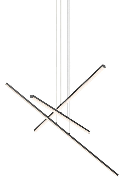 Stix 40" Wide 3 Arm LED Chandelier