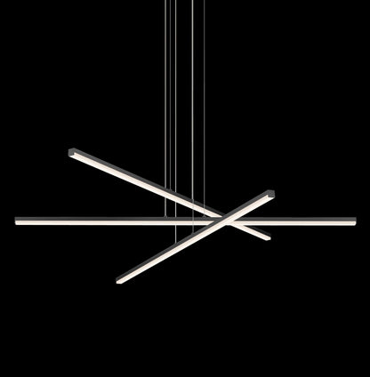 Stix 40" Wide 3 Arm LED Chandelier