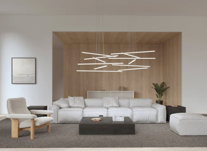 Stix 40" Wide 6 Arm LED Chandelier