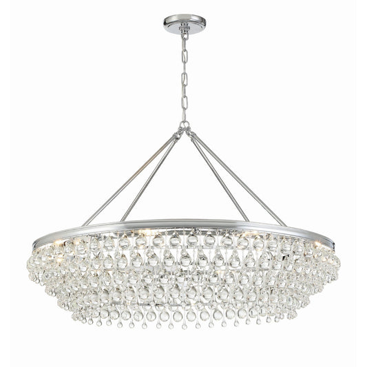 Calypso 40'' Crystal Teardrop Polished Chrome Chandelier Silver 40"W x 25.75"H x 40"D