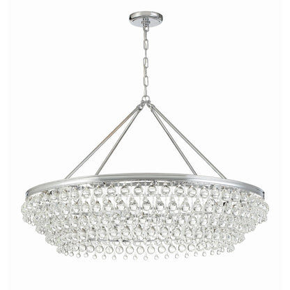 Calypso 40'' Crystal Teardrop Polished Chrome Chandelier Silver 40"W x 25.75"H x 40"D