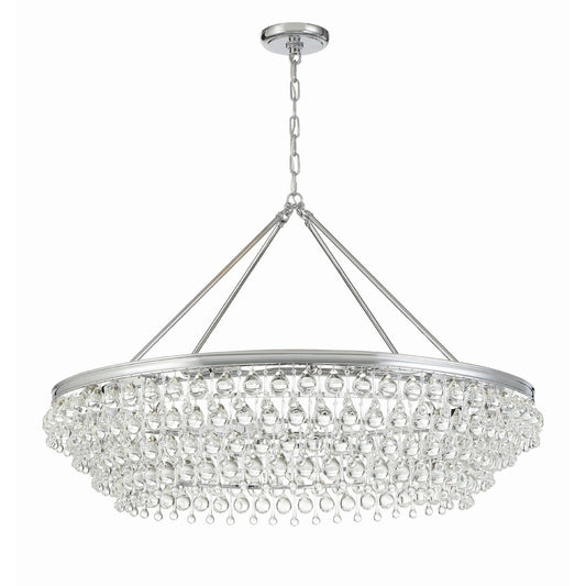 Calypso 40'' Crystal Teardrop Polished Chrome Chandelier Silver 40"W x 25.75"H x 40"D