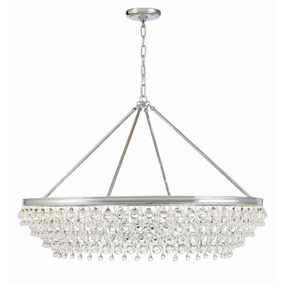 Calypso 40'' Crystal Teardrop Polished Chrome Chandelier Silver 40"W x 25.75"H x 40"D