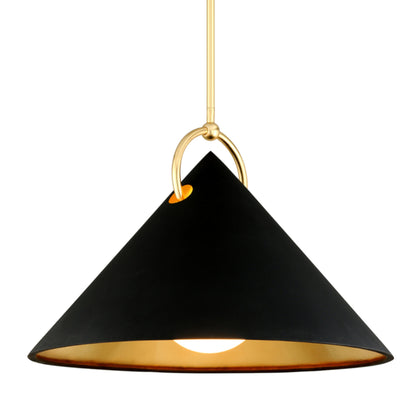 Charm 1-Light Chandelier in Gold Leaf 38L x 38W x 26.5H