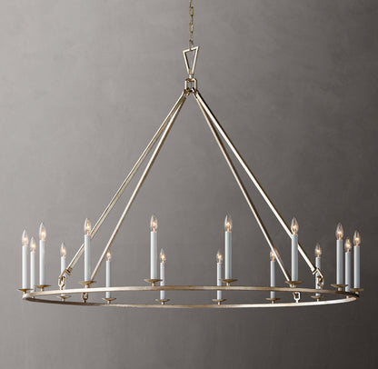 19TH C. ENGLISH OPENWORK ROUND CHANDELIER 60"