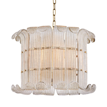 Brasher 8-Light Chandelier in Aged Brass 22.75L x 22.75W x 15.75H