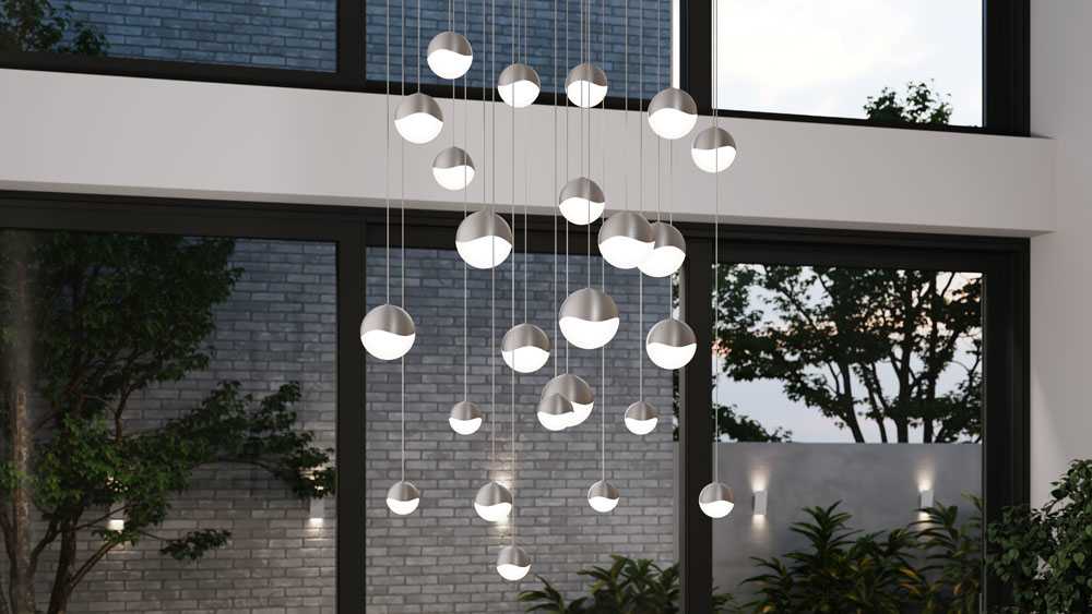 Grapes 24 Light 27" Wide LED Suspension Multi Light Pendant