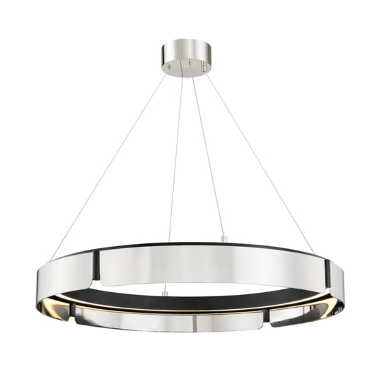 Tribeca 0-Light Chandelier in Burnished Nickel/Black Combo 32.75L x 32.75W x 5H