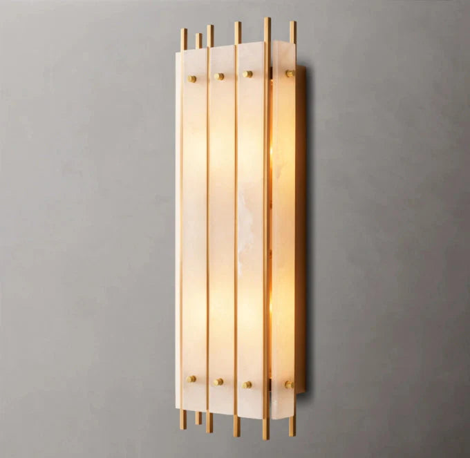 San Marcos Alabaster Grand Rectangular Wall Sconce