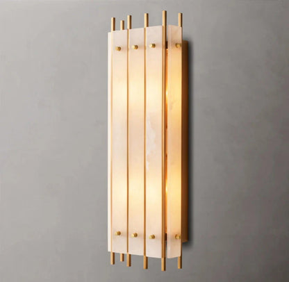 San Marcos Alabaster Grand Rectangular Wall Sconce