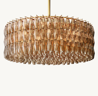 Chiara Smoky Glass Circular Chandelier 47"