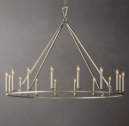 19TH C. ENGLISH OPENWORK ROUND CHANDELIER 60"