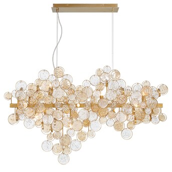 Eurofase Trento 12-Light Antique Gold Traditional Dry rated Chandelier