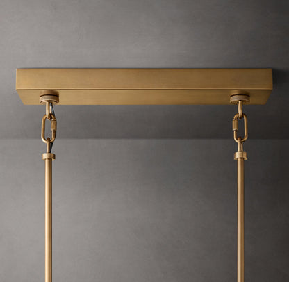 Sirene Smoke Glass Rectangular Chandelier 59"