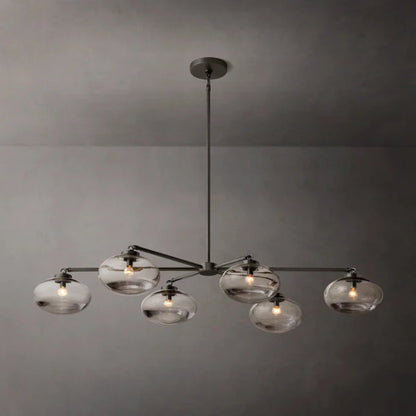 Cabrette Transparent Glass Mobile Linear Chandelier
