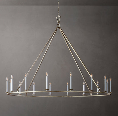 19TH C. ENGLISH OPENWORK ROUND CHANDELIER 72"